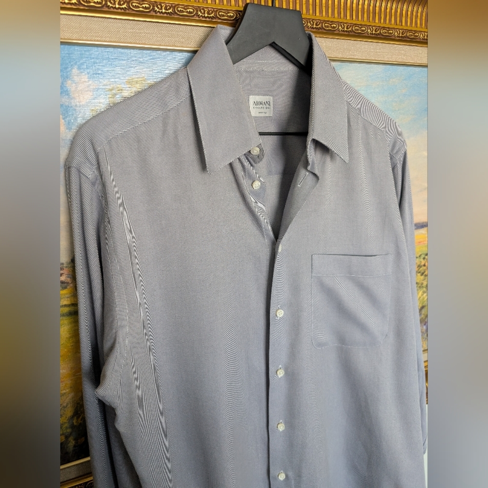 Armani Collezioni Gray Dress Shirt